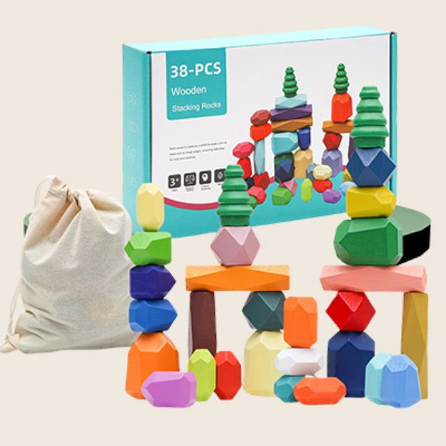 Picture of Wooden Stacking Rocks