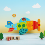 Picture of Wooden Airplane Puzzle