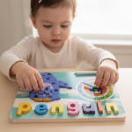 Picture of Penguin Learning Board – Educational Wooden Activity Board for Early Learning