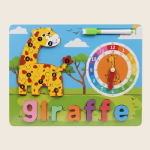 Picture of Giraffe Learning Board-Wooden Educational Board for Early Learning