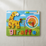 Picture of Giraffe Learning Board-Wooden Educational Board for Early Learning